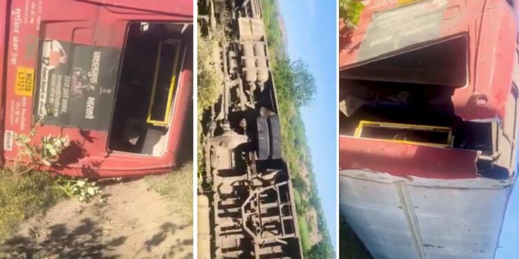 विद्यार्थ्यांना घेऊन जाणारी बस थेट घाटात उलटली; बारामतीत मोठी खळबळ