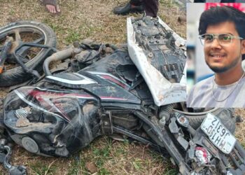 पाळधीजवळ भीषण अपघात; कंटेनर अंगावर पडल्याने दुचाकीस्वार तरुणाचा मृत्यू
