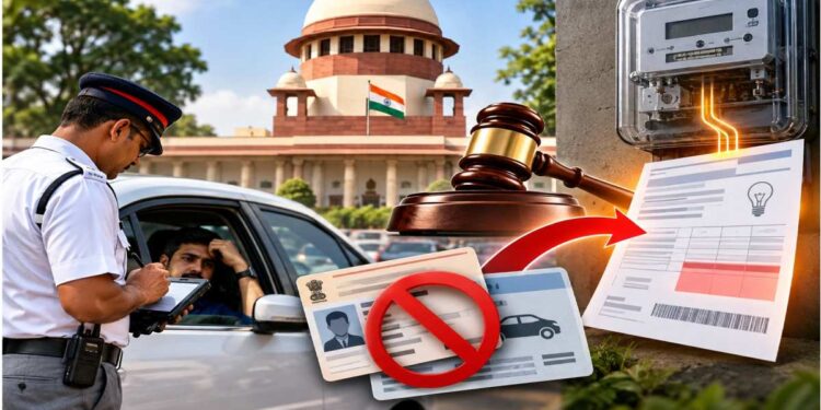 ई-चलन थकीत ठेवणं पडणार महागात? वीज बिल, RC, PUC अन् लायसन्सबाबत सुप्रीम कोर्टाची सूचना