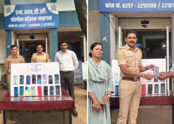 जळगाव पोलिसांची मोठी कामगिरी! १८ लाखांचे ९३ मोबाईल शोधून नागरिकांना केले परत